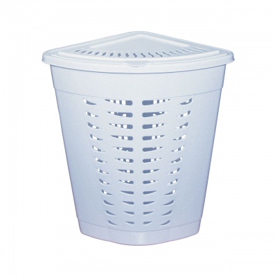 Корзина для белья угловая 45л голуб. М1364