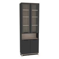 Aurelio 7 (гостиная) Шкаф для книг( 03) (Антрацит/Блэквуд Сатиновый) 