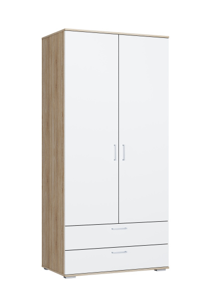 Шкаф ШР 2/1 с ящиками  Лайт белый/корпус дуб сонома