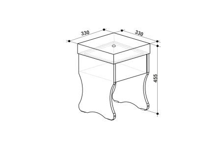 Виктория-1 Пуф SPV-2.06.0144 дуб сонома