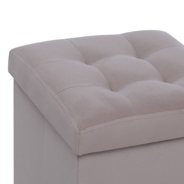 Пуф Leset Плуто складной с крышкой, велюр серый  VELUTTO 08