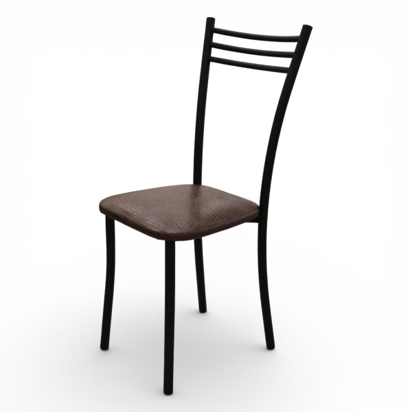 Стул Трио Стандарт (черный, к/з Кайман коричневый 047)