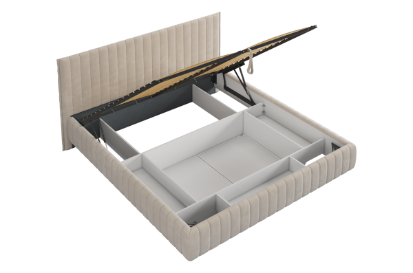 Кровать Твикс с подъемным механизмом  180х200 см (крем (велюр))
