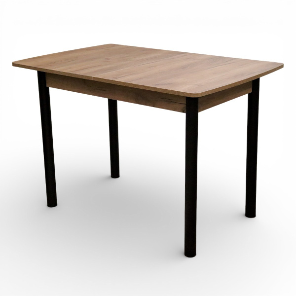 Стол кухонный Уют 3 110(+39)*70*75 Дуб крафт табачный/черный