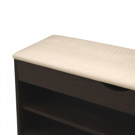 Тумба для обуви БН-196-04 (900*310*510) венге/кожзам крок бежевый 