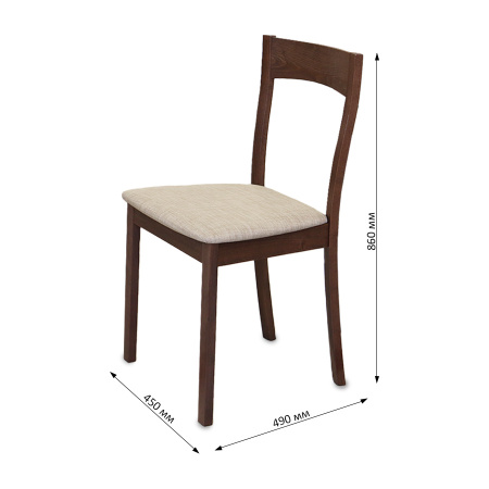 Стул CB-2491, ткань Magnolia/Merlot beech