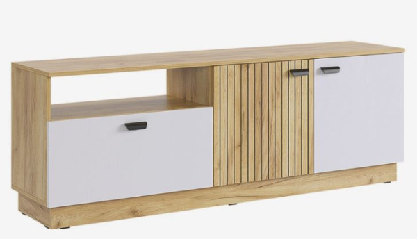 Стенка для гостиной Моди М2 Дуб крафт золотой /Белое дерево