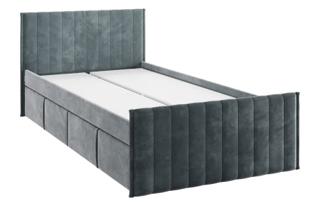 Кровать с ящиками Твикс 90х200 см (графит (велюр))