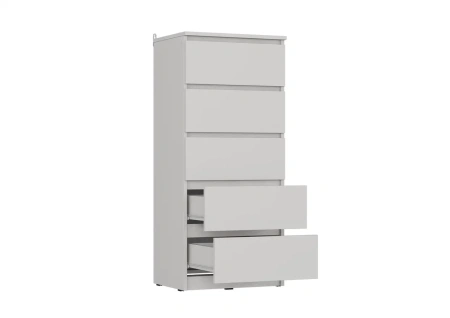 Комод К-2 Сити Белый/ Белый снег