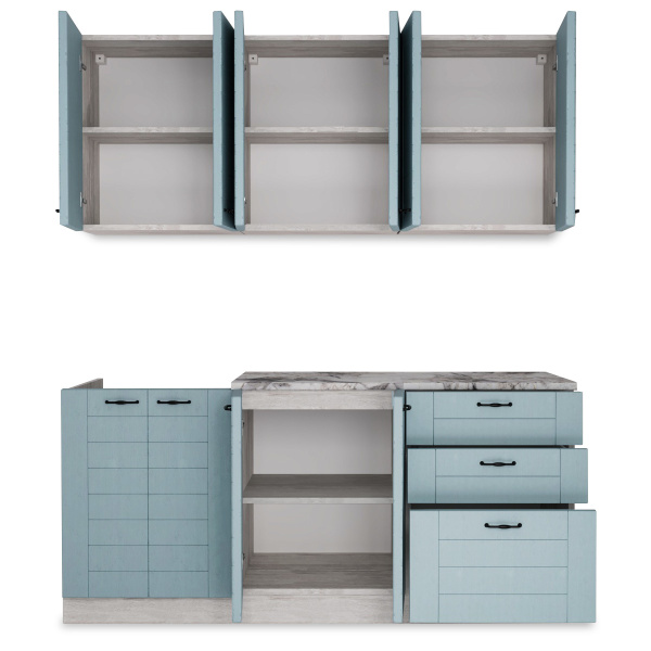 Кухня Сонет Лофт /  Дуб Бирюза