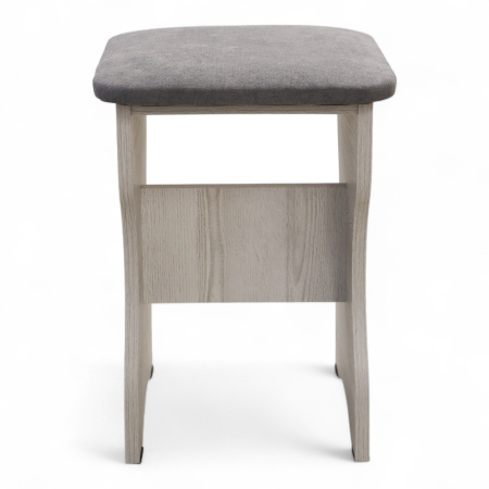 Табурет БН-200 Кожзам Серый/ Сосна Лофт