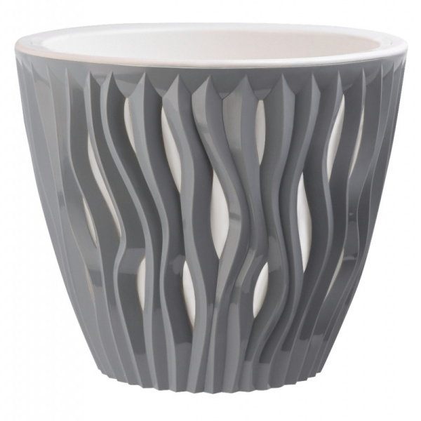 Кашпо "Вдохновение" (3 л.) Цв. Серый жемчуг (Арт. КШ-96