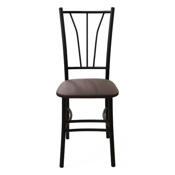 Стул Трилогия (черный, к/з Коричневый 130)