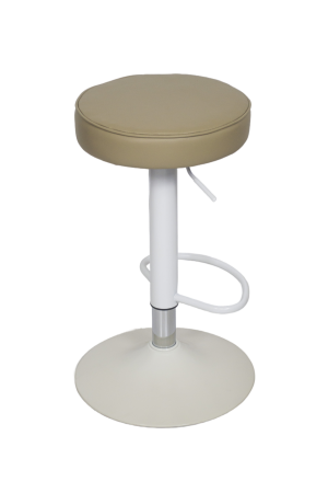 н_Стул барный БМ-01.04 кожа /зам кофе с молоком (34967)/БЕЛЫЙ