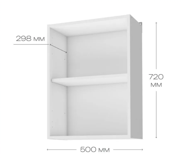 Уют СТЛ.275.07 Шкаф навесной 50 Белый/Белый