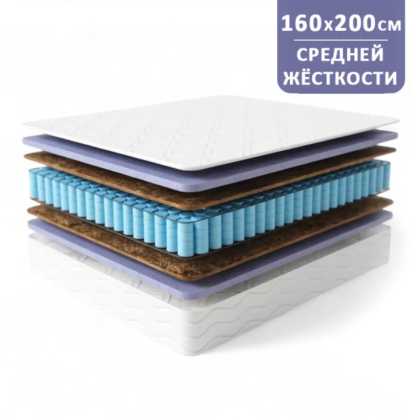 Матрас Комфорт "ЭкоЛогичный" Каскад 1600*2000