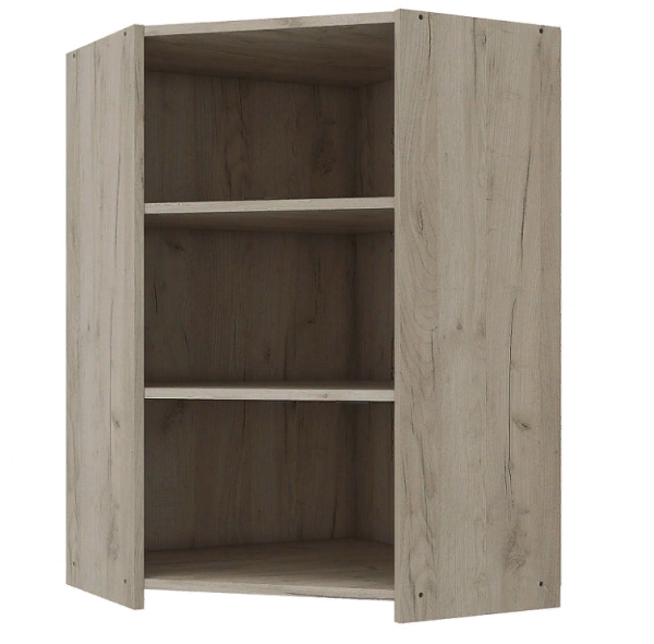 Сан-Ремо 454.30 Шкаф навесной угловой Дуб крафт серый