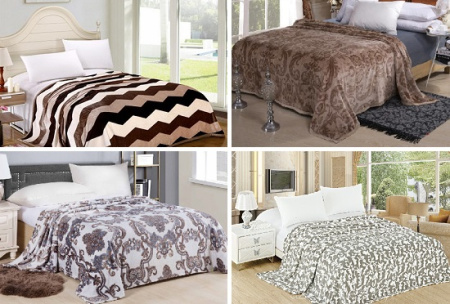  Плед  Велсофт набивной  1,5 сп. Ночь нежна